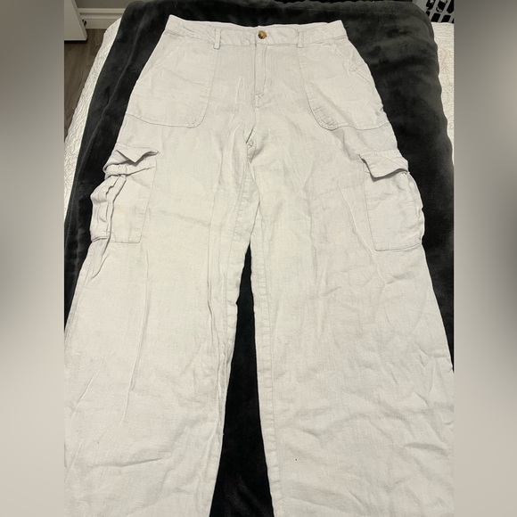 Forever 21 Cream Women Jeans Overalls - Picture 2 of 3